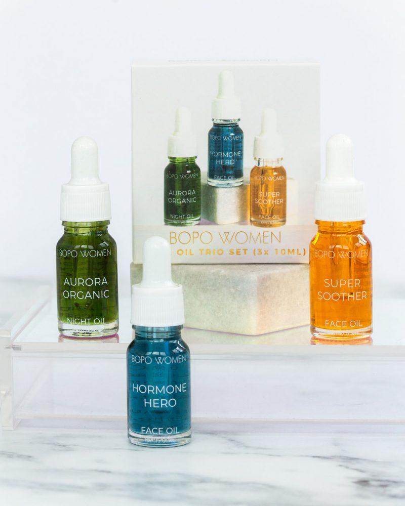 Buy Face Oil Trio by Bopo Woman - at White Doors & Co
