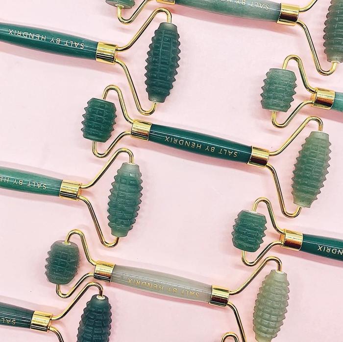 Buy Face Roller - Textured Jade by Salt By Hendrix - at White Doors & Co