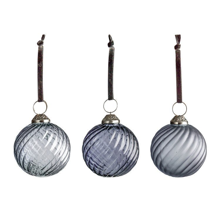 Buy Farley Swirl Baubles Ice Blue Small by Gallery - at White Doors & Co