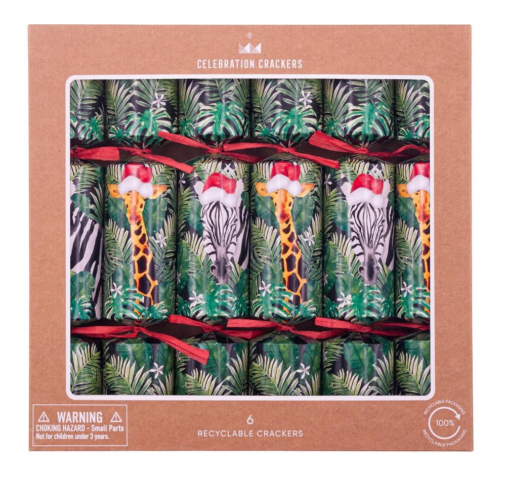 Buy Festive Jungle Kraft Christmas Crackers 6 Pk by Paperie - at White Doors & Co