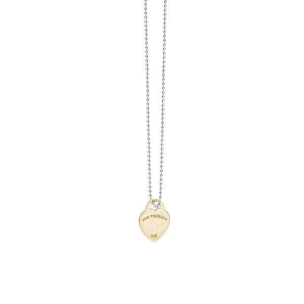 Buy FINE BALL CHAIN NECKLACE WITH VT FLAT HEART by Von Treskow - at White Doors & Co