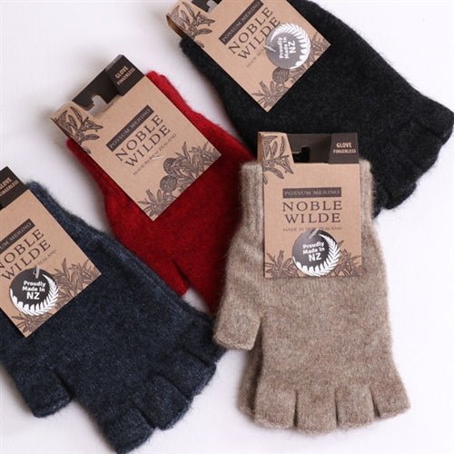 Buy Fingerless Gloves - Black by Noble Wilde - at White Doors & Co