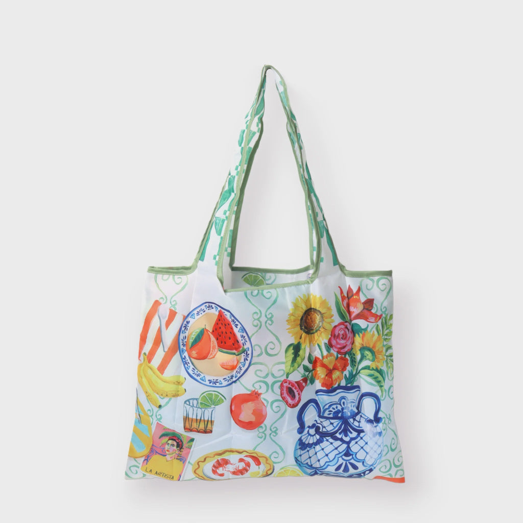 Buy Foldable Shopper Bag Life In Colour by La La Land - at White Doors & Co
