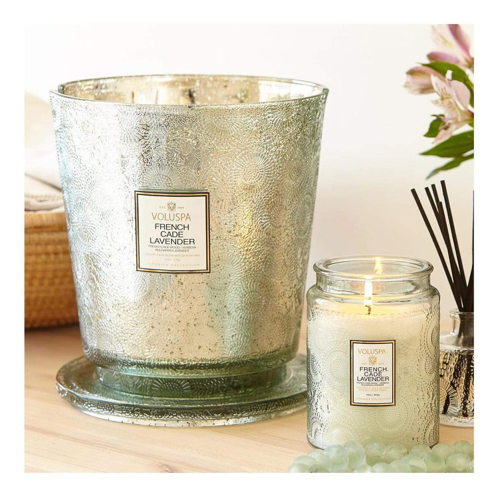 Buy French Cade & Lavender Amber Hearth Candle by Voluspa - at White Doors & Co
