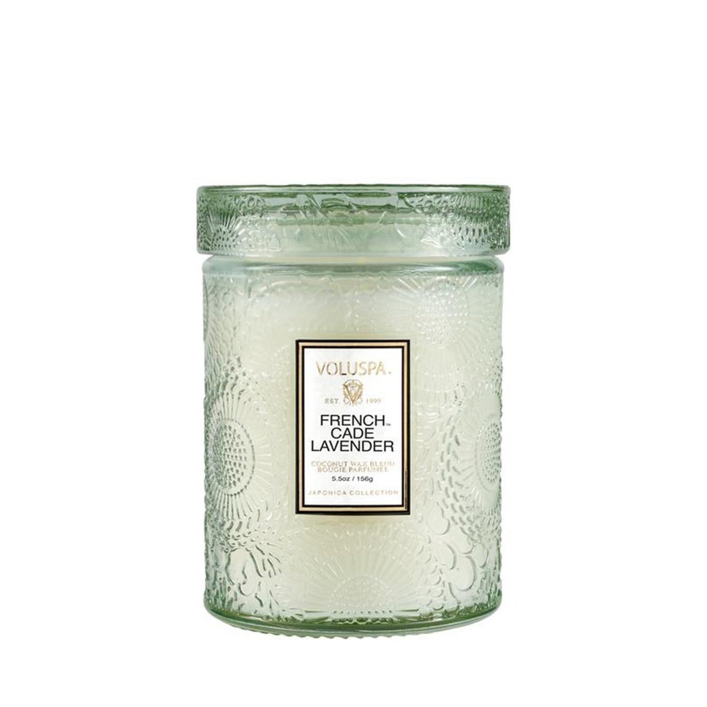 Buy French Cade & Lavender Glass Candle by Voluspa - at White Doors & Co