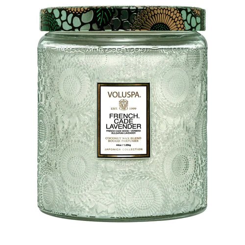 Buy French Cade & Lavender Luxe 140hr Candle by Voluspa - at White Doors & Co