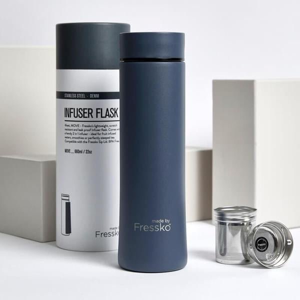 Buy Fressko Move Flask - Denim by Made By Fressko - at White Doors & Co