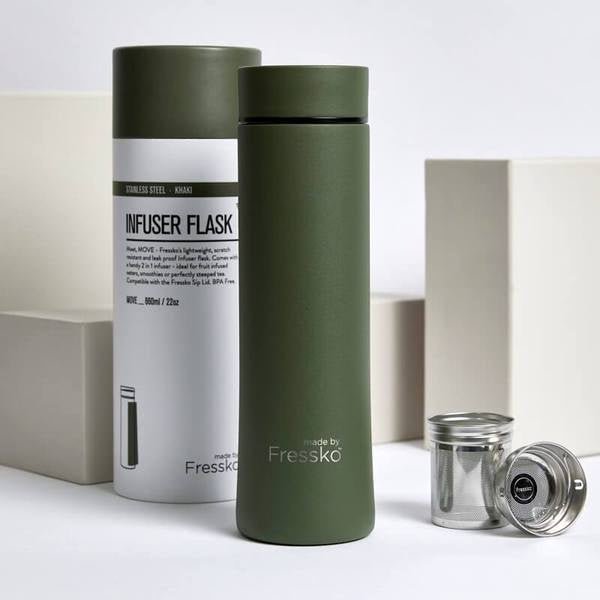 Buy Fressko Move Flask - Khaki by Made By Fressko - at White Doors & Co