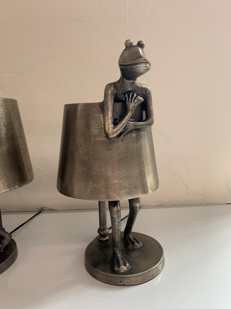 Buy Frog Lamp - New Pewter by Ruby Star Traders - at White Doors & Co