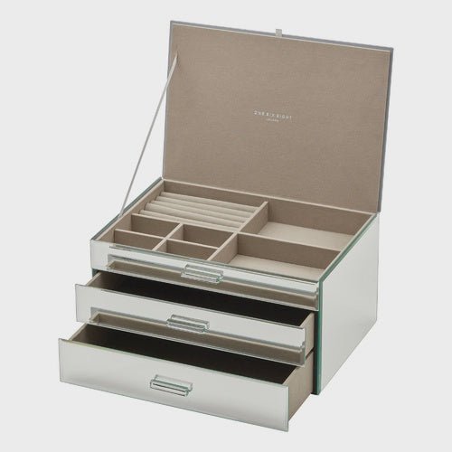 Buy Gabriella Jewellery Box - Mirror ( M) by P S Home and Living - at White Doors & Co