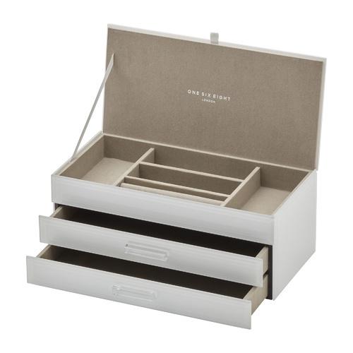 Buy Gabriella Jewellery Box -White (L) by P S Home and Living - at White Doors & Co