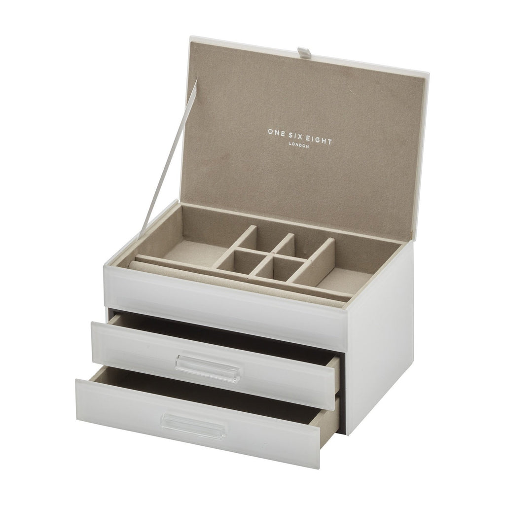 Buy Gabriella Jewellery Box - White (M) by P S Home and Living - at White Doors & Co