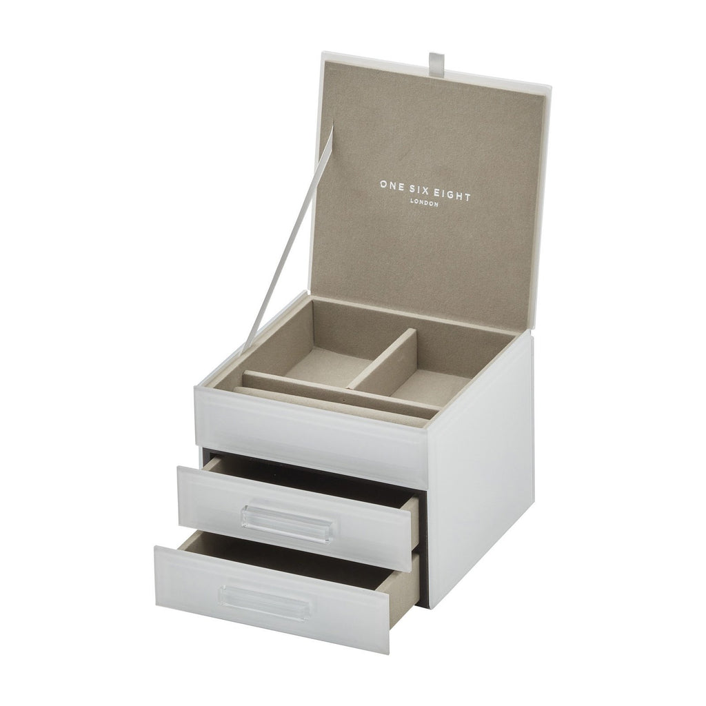 Buy Gabriella Jewellery Box -White (S) by P S Home and Living - at White Doors & Co