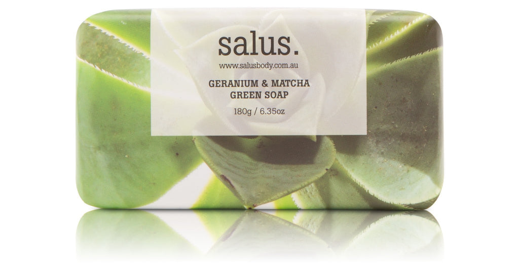 Buy Geranium & Matcha Green Soap by Salus - at White Doors & Co