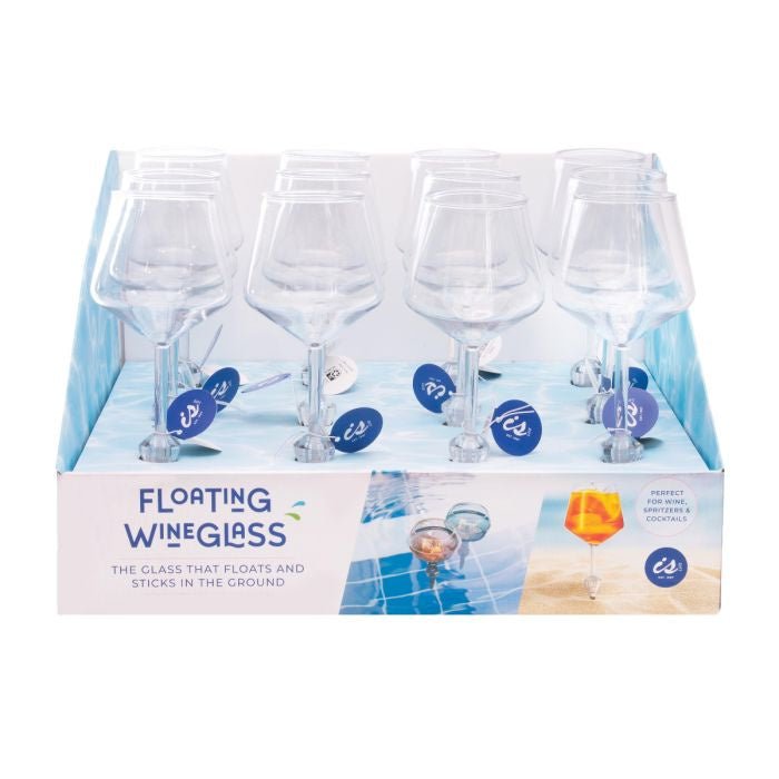 Buy GLASS FLOATING WINE GLASS by IS Albi - at White Doors & Co