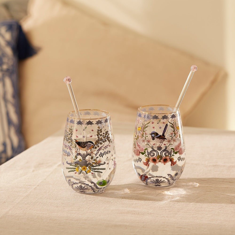 Buy Glass Tumbler Enchanted Garden by La La Land - at White Doors & Co
