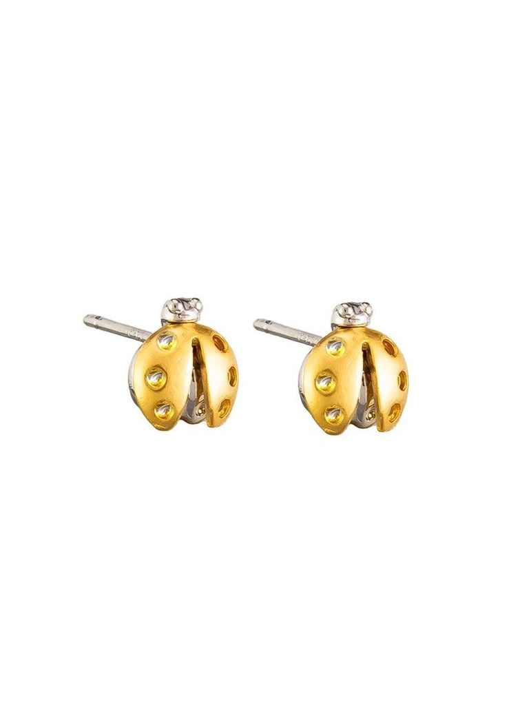 Buy Gold Lady Bug Studs by Tiger Tree - at White Doors & Co