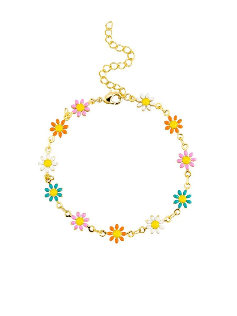 Buy Gold Mixed Daisy Chain Bracelet by Tiger Tree - at White Doors & Co