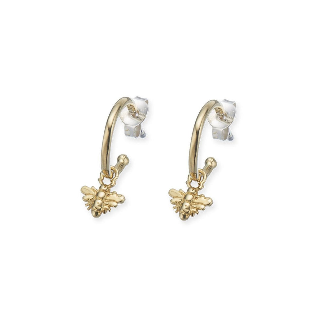 Buy Golden Bee Hoop Earrings by Palas - at White Doors & Co