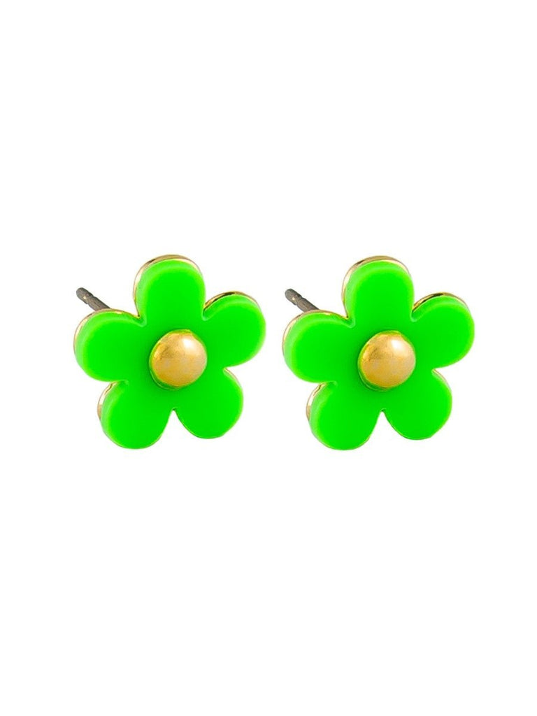 Buy Green Flower Button Studs by Tiger Tree - at White Doors & Co