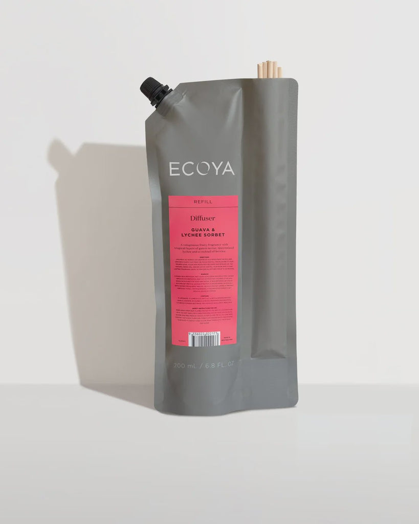 Buy Guava & Lychee Sorbet Diffuser Refill by Ecoya - at White Doors & Co
