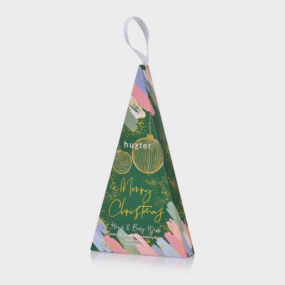 Buy Hanging Decoration Triangle - Green Xmas Baubles by Huxter - at White Doors & Co