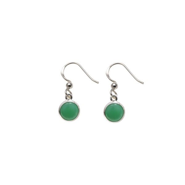Buy HOOK EARRINGS WITH ROUND CHRYSOPRASE by Von Treskow - at White Doors & Co