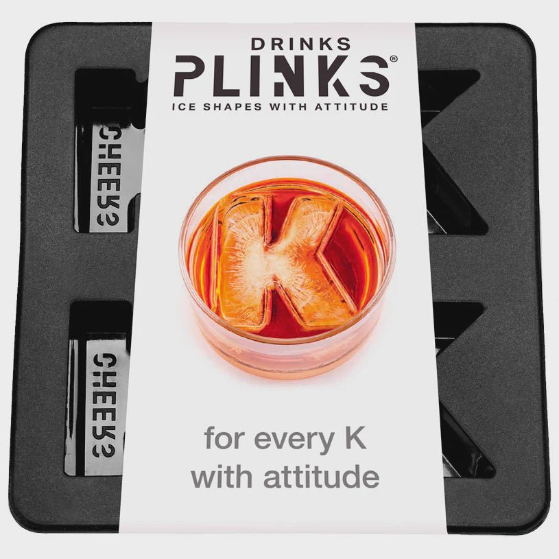 Buy Ice Cube Tray - Letter K by Drinks Plinks - at White Doors & Co