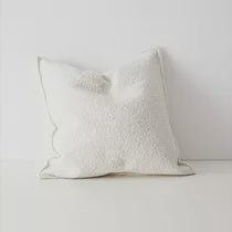 Buy Ivory Boucle Cushion by Warwick - at White Doors & Co