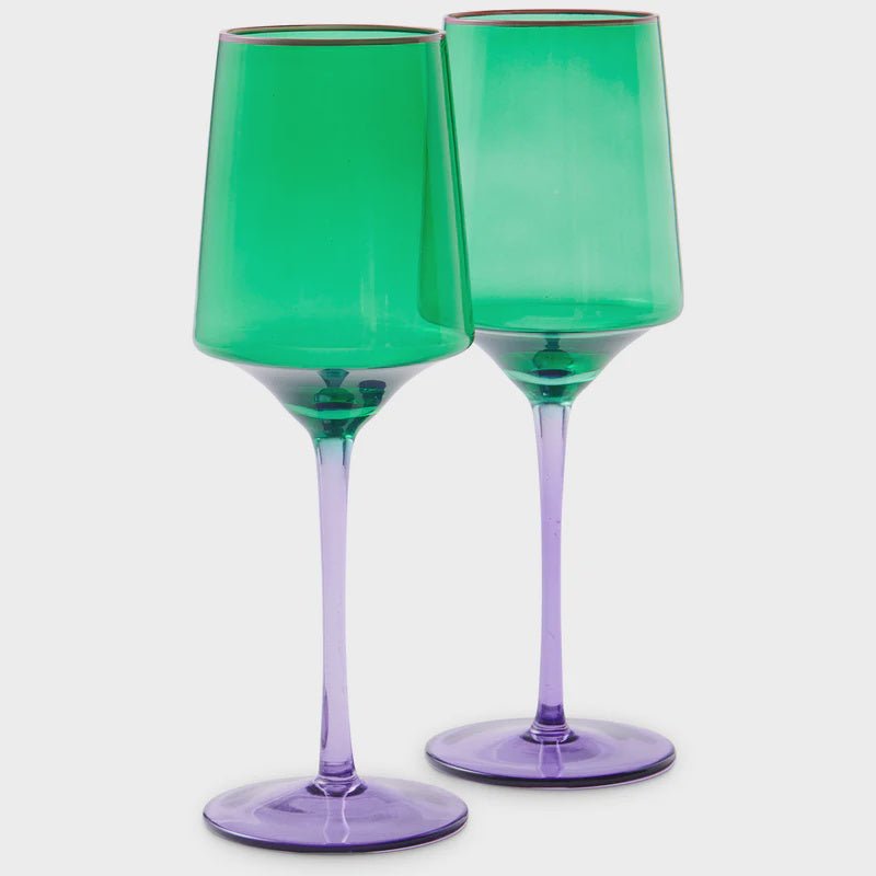 Buy Jaded Vino Glass 2P Set by Kip & Co - at White Doors & Co