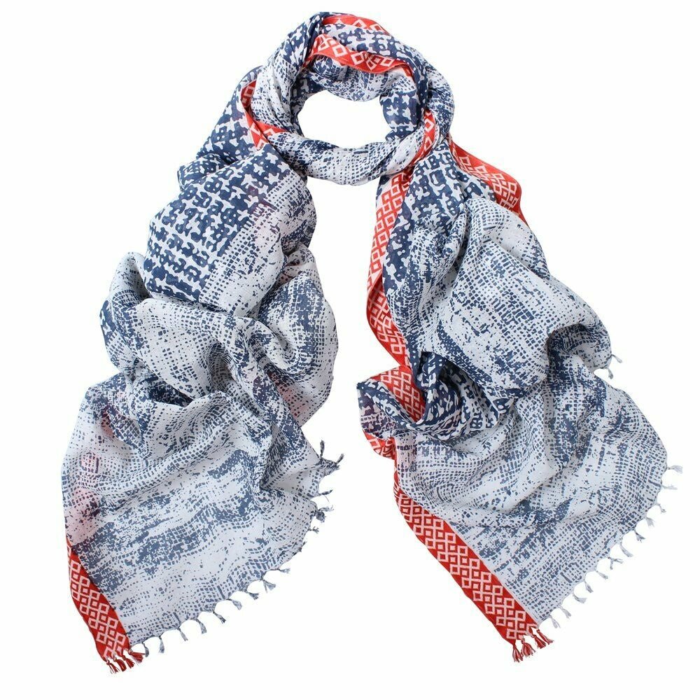 Buy Jaya Cotton Hand Print Scarf by DLux - at White Doors & Co