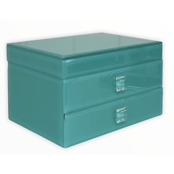 Buy Jewel Box - 2 Drawer - Cyan by Flair - at White Doors & Co