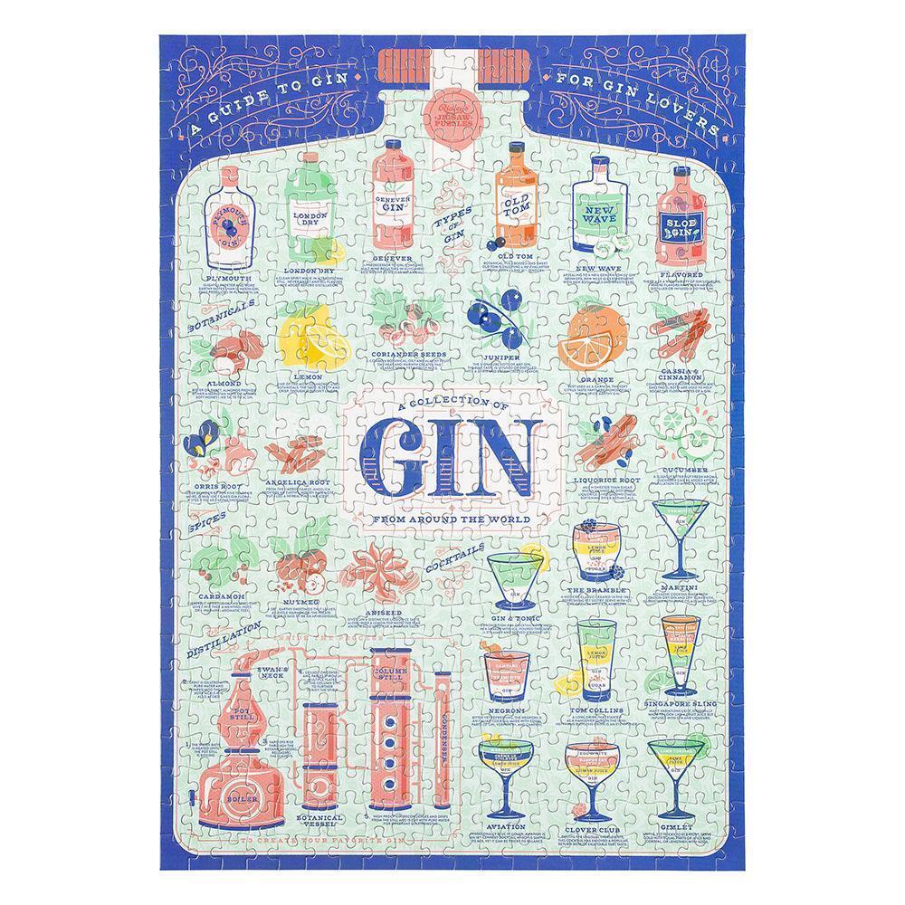 Buy Jigsaw Puzzle 500pcs Gin Lover by Wild & Wolf - at White Doors & Co