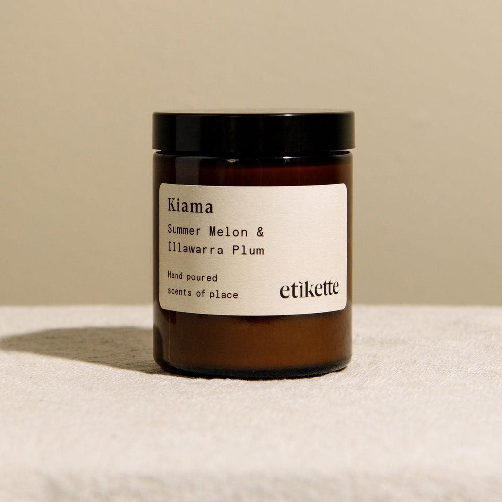 Buy Kiama/Summer Melon & Illawarra Plum Small Candle by Etikette - at White Doors & Co