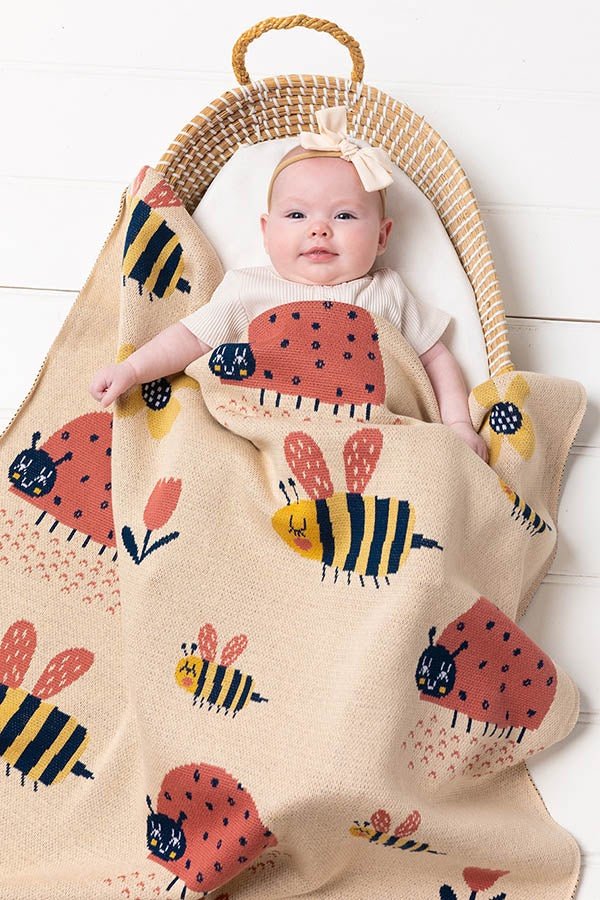 Buy Labybug & Bee Blanket by Indus Design - at White Doors & Co