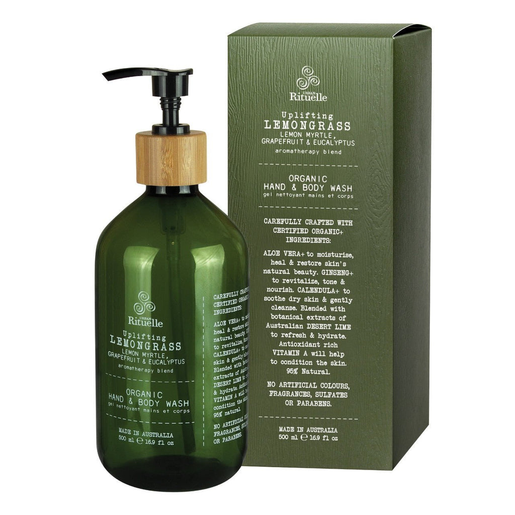 Buy Lemongrass, Lemon Myrtle, Grapefruit & Eucalyptus Organic Hand & Body Wash by Urban Rituelle - at White Doors & Co