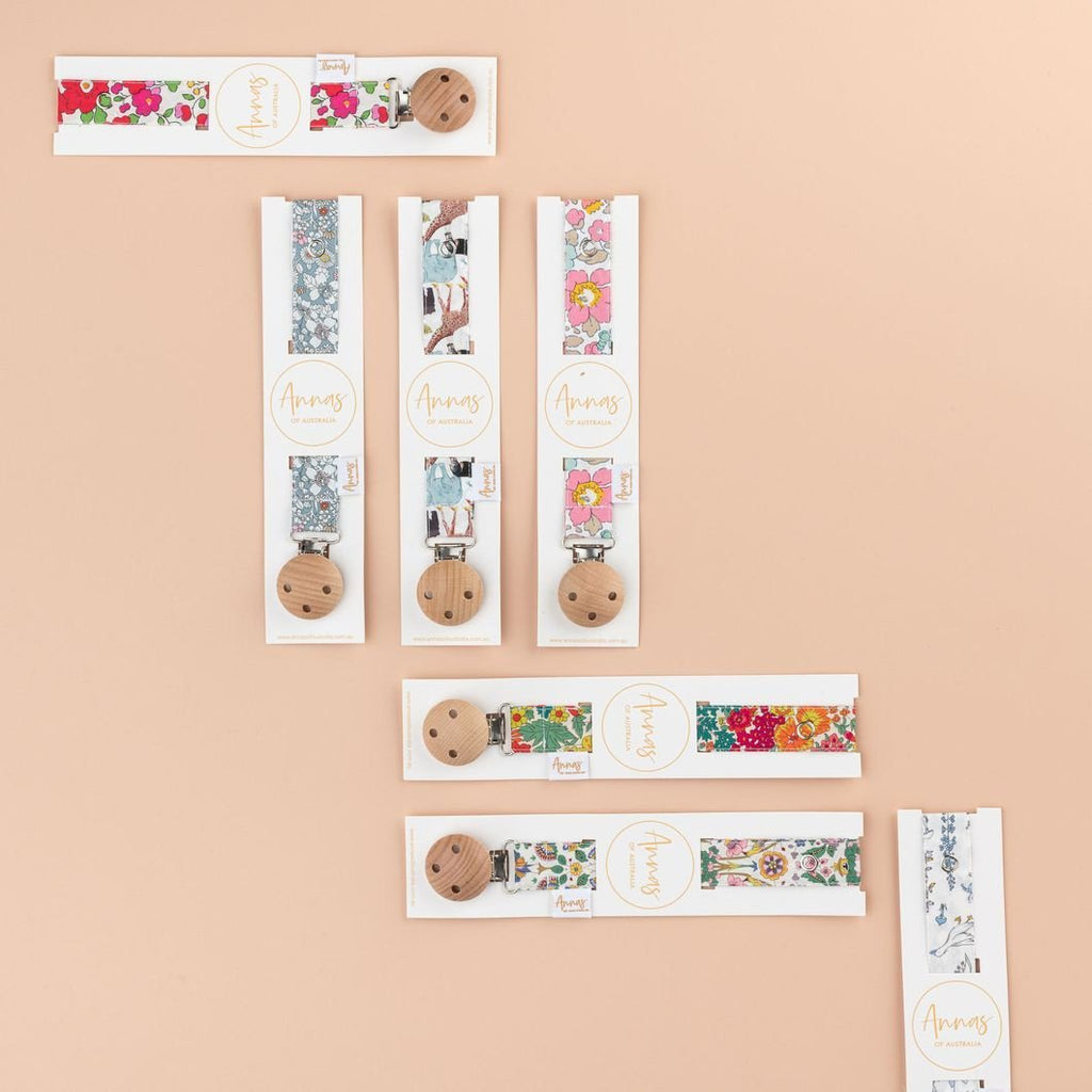 Buy Liberty Print Dummy Clip by Annas Of Australia - at White Doors & Co