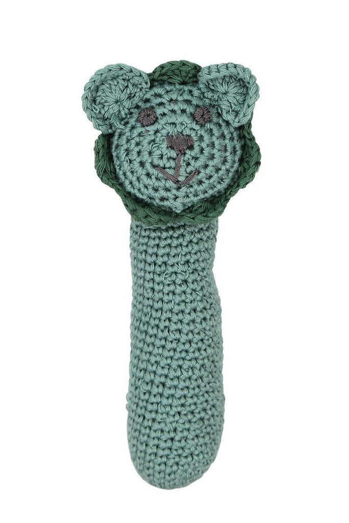 Buy Lion Crotchet Rattle - Sage by DLux - at White Doors & Co