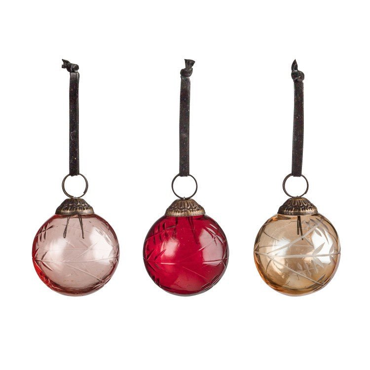 Buy Lucie Etched Baubles Berries by Gallery - at White Doors & Co