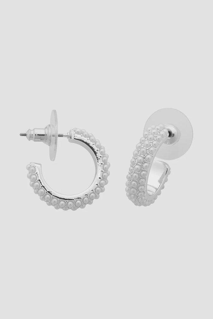 Buy Marigold Silver Pearl Earrings by Liberte - at White Doors & Co