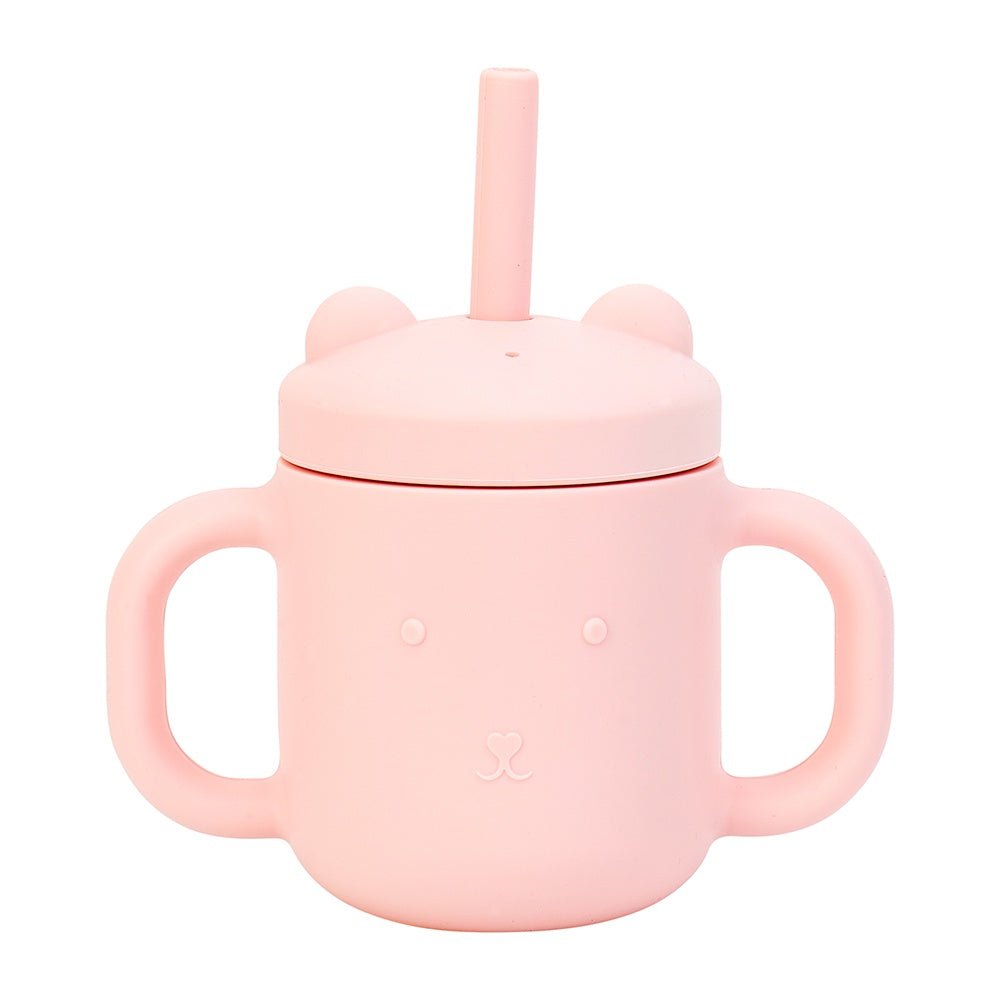 Buy Mini Sippi Bear with Handles - Blush Pink by Annabel Trends - at White Doors & Co