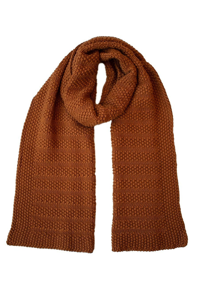 Buy Moss Stitch Knit Scarf Rust by Indus Design - at White Doors & Co