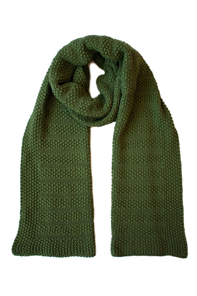 Buy Moss Stitch Knit Scarf Sage by Indus Design - at White Doors & Co