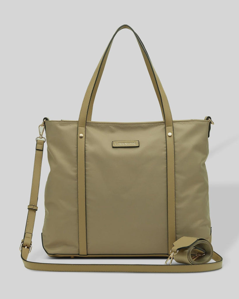 Buy Nora Nylon Tote Bag-Beige by Louenhide - at White Doors & Co
