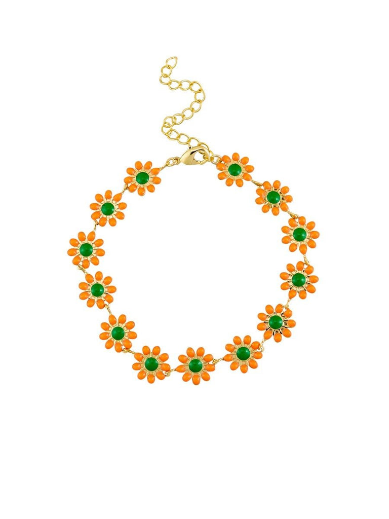 Buy Orange Daisy Garden Bracelet by Tiger Tree - at White Doors & Co