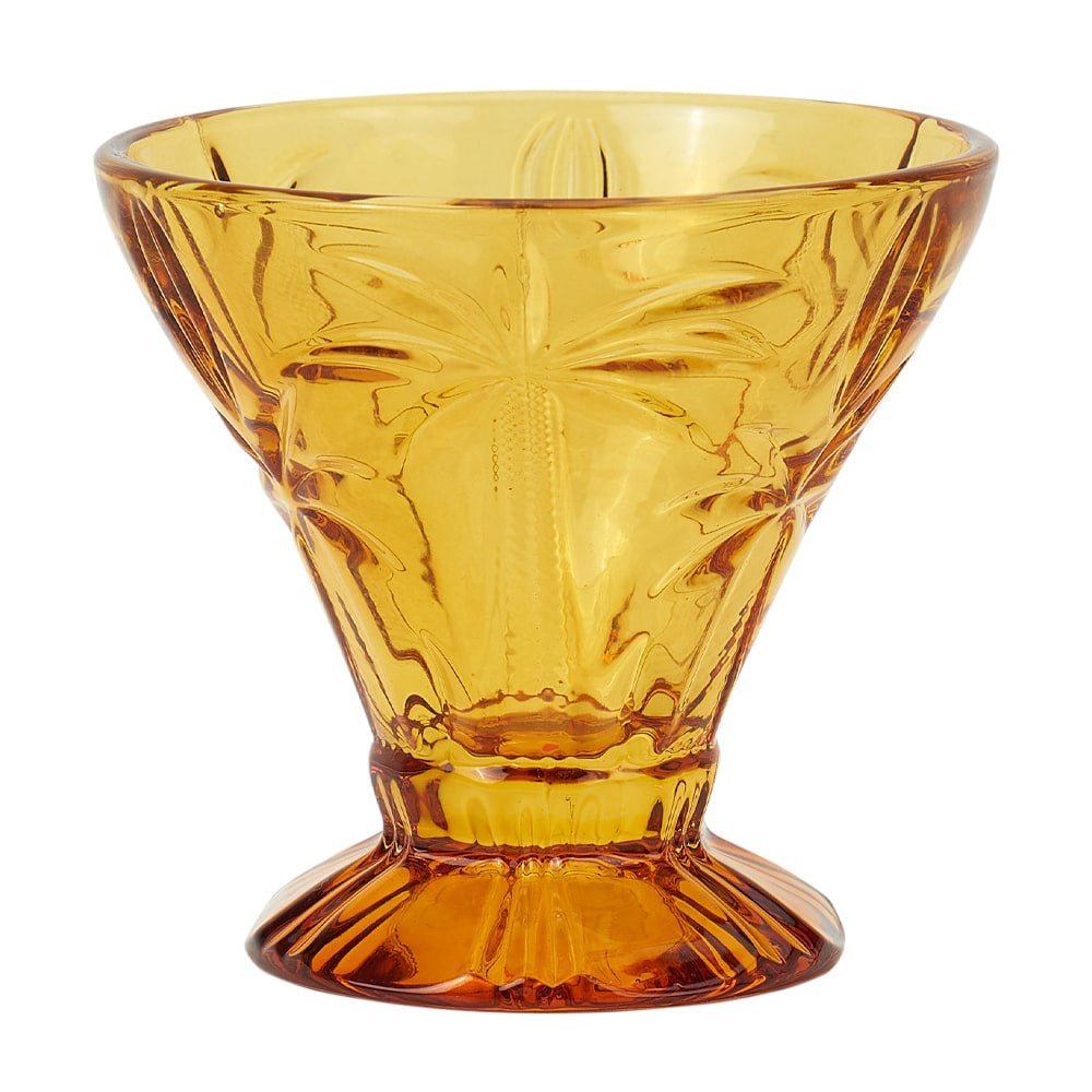 Buy Palm Cocktail Glass -Amber by Annabel Trends - at White Doors & Co