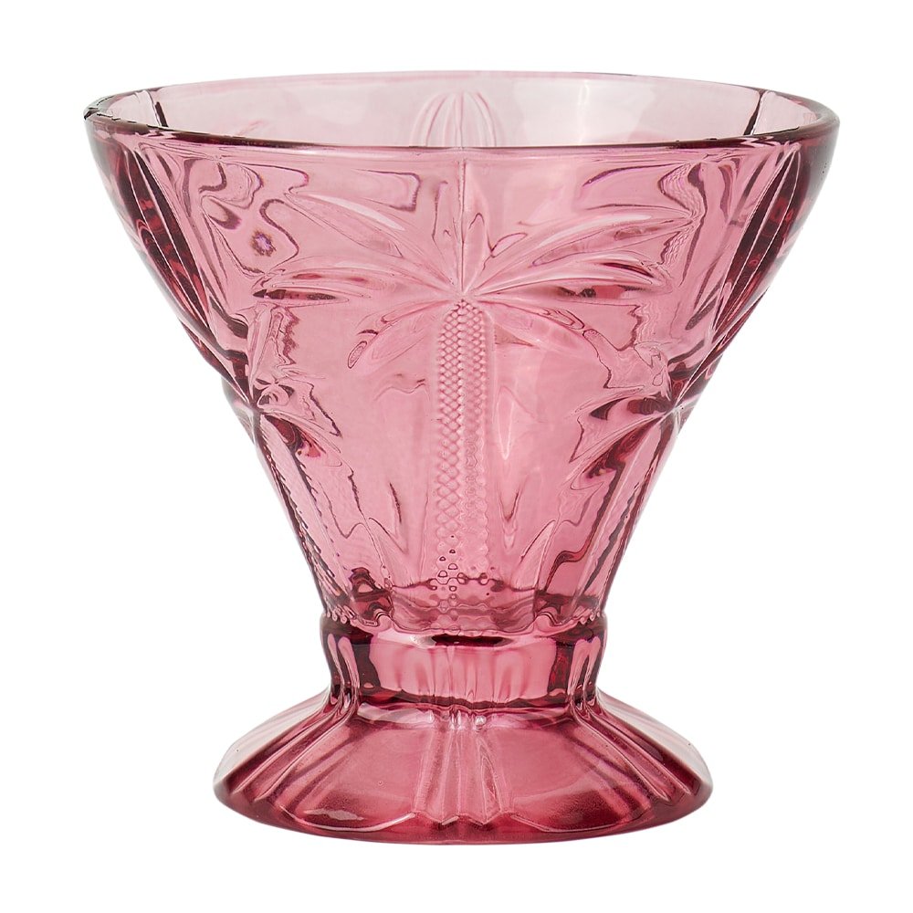 Buy Palm Cocktail Glass- Pink (Box of 4)-SALE by Annabel Trends - at White Doors & Co