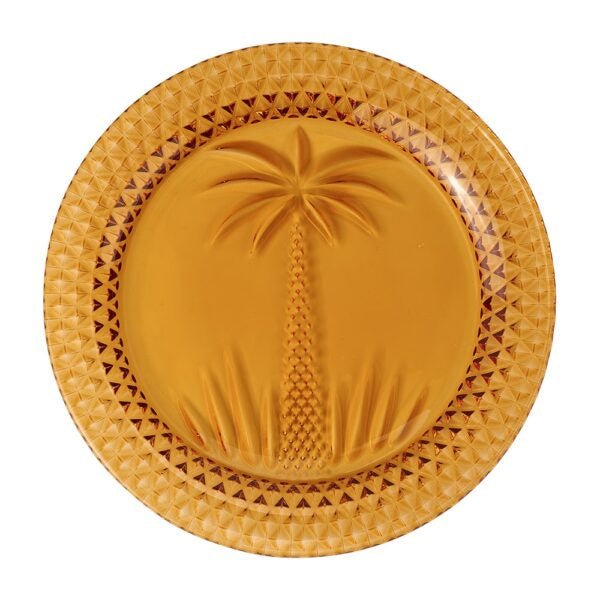 Buy Palm Plate - Amber ( Box Of 6)- SALE by Annabel Trends - at White Doors & Co