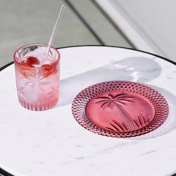 Buy Palm Plate - Pink (Box of 6) - SALE by Annabel Trends - at White Doors & Co