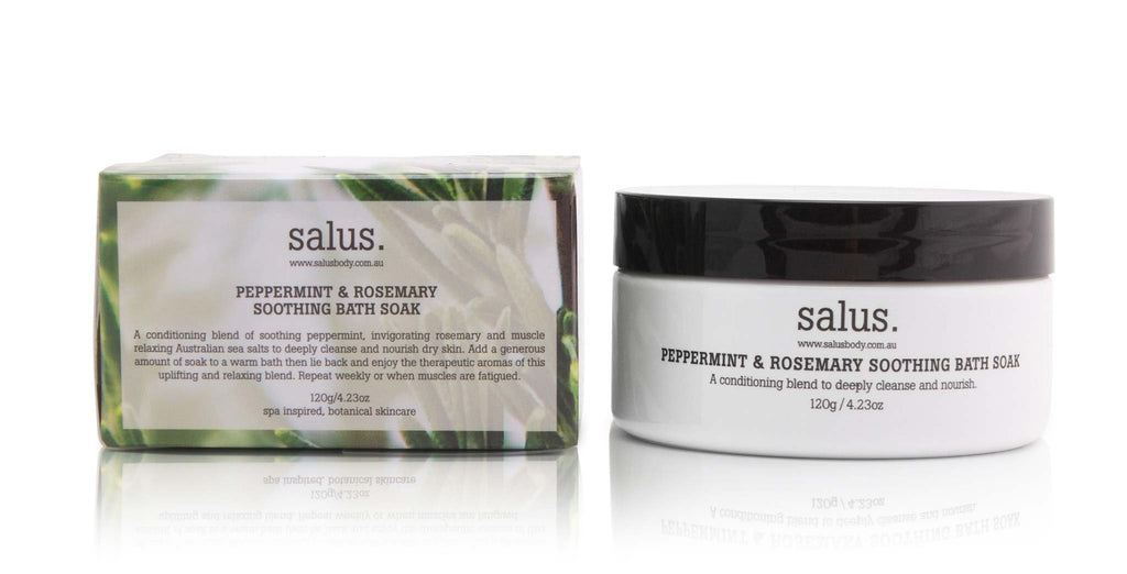 Buy Peppermint & Rosemary Soothing Bath Soak (120g) by Salus - at White Doors & Co